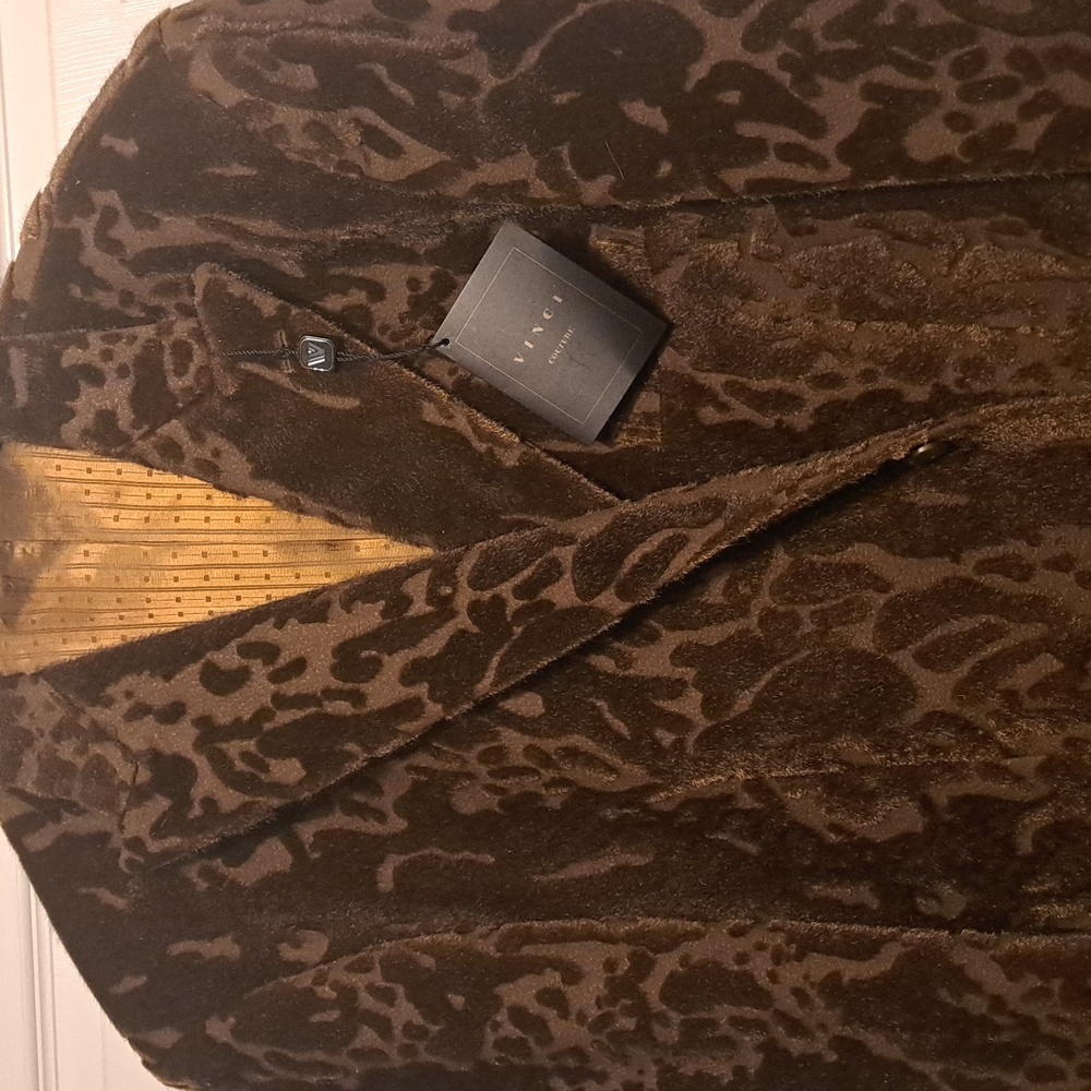 🇮🇹 NWTChocolate Vinci Couture Italian made Men's Beautiful Unique Blazer jacke